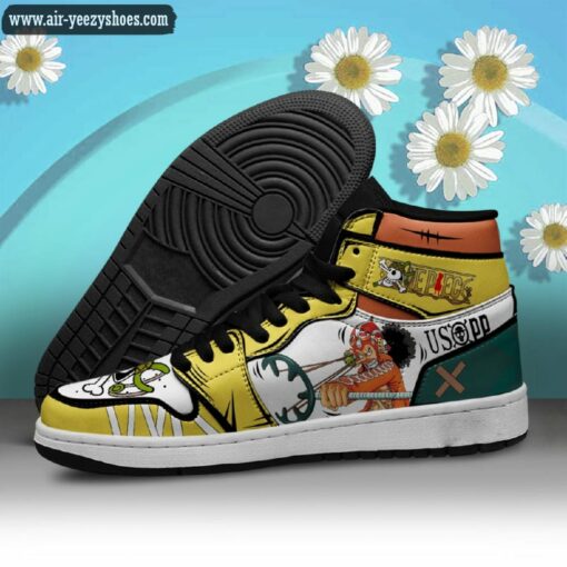 One Piece Usopp Anime Synthetic Leather Stitching Shoes – Custom Sneakers