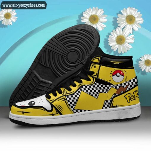 pikachu jordan 1 high sneakers pokemon anime shoes 3 q7xrV