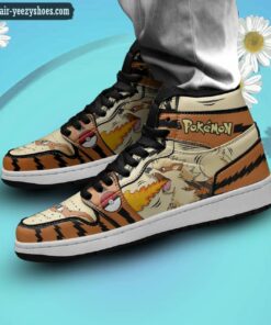 pokemon arcanine jordan 1 high sneakers anime shoes 3 YcFln