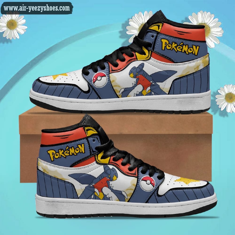 Pokemon Garchomp Pokemon Anime Synthetic Leather Stitching Shoes - Custom Sneakers