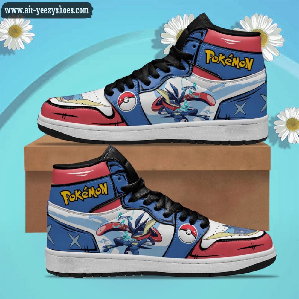 Pokemon Greninja Pokemon Anime Synthetic Leather Stitching Shoes - Custom Sneakers