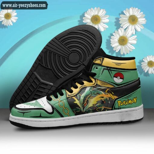 Pokemon Rayquaza Anime Synthetic Leather Stitching Shoes – Custom Sneakers