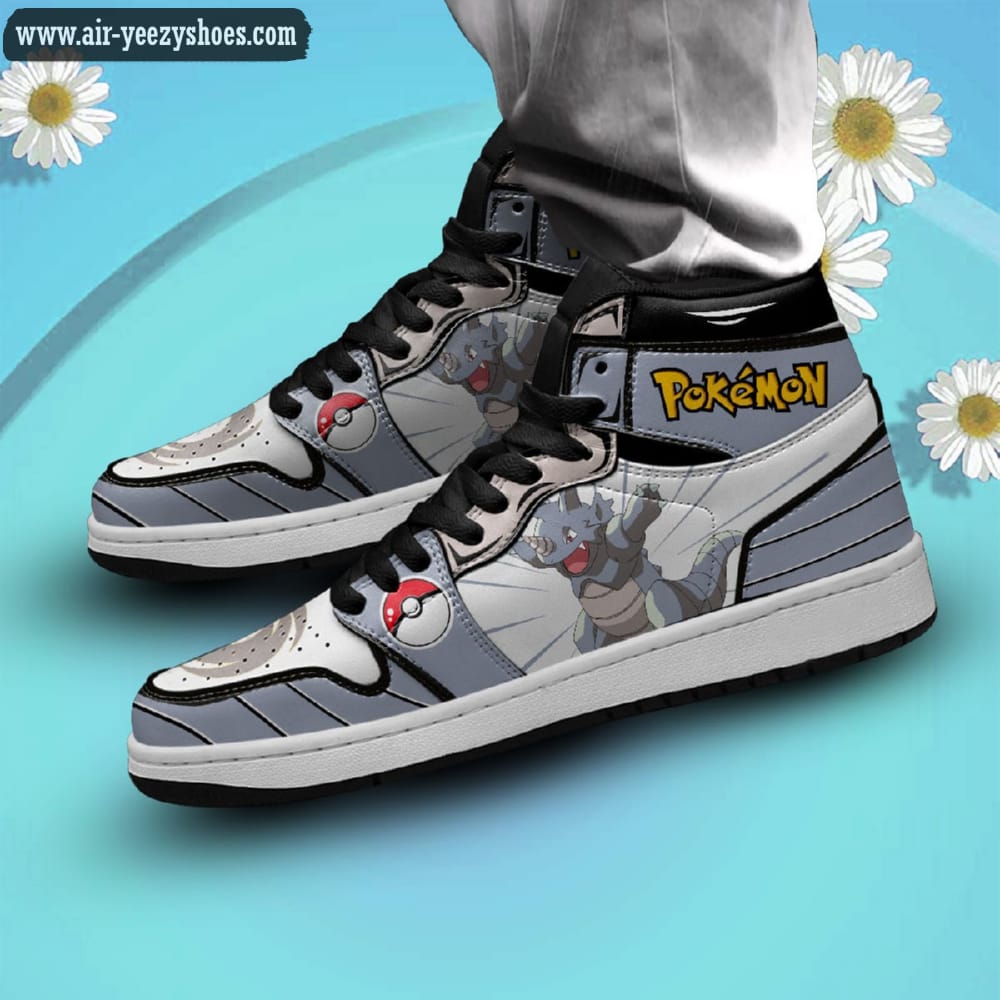 Pokemon Rhydon Pokemon Anime Synthetic Leather Stitching Shoes - Custom Sneakers