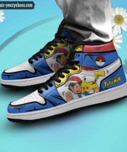 pokemon satoshi pikachu jordan 1 high sneakers anime shoes 3 8Ldds