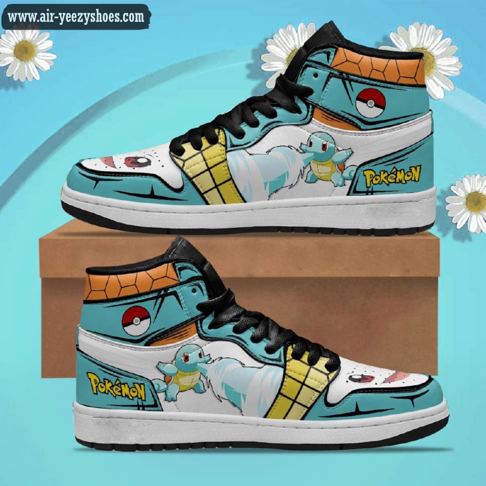 Pokemon Squirtle Anime Synthetic Leather Stitching Shoes - Custom Sneakers