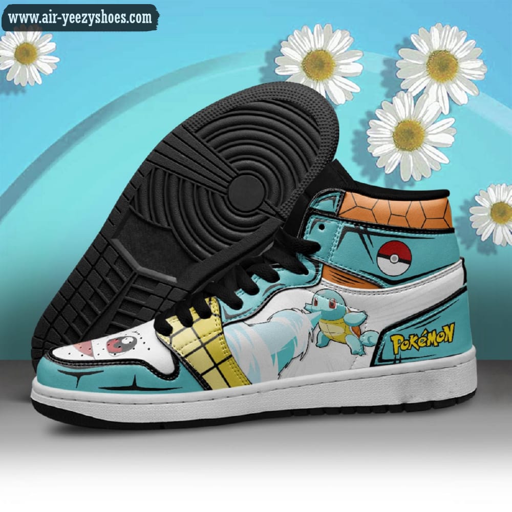 Pokemon Squirtle Anime Synthetic Leather Stitching Shoes - Custom Sneakers