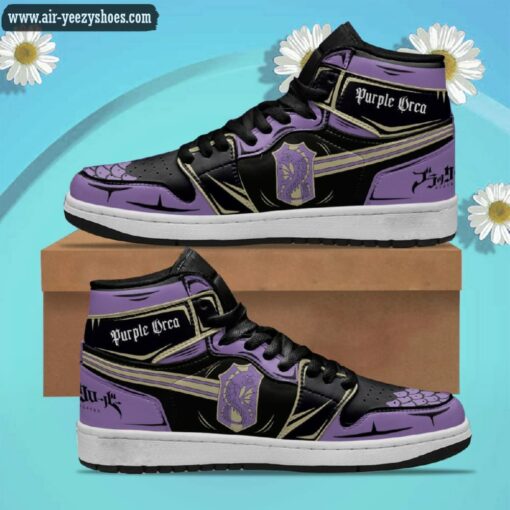 Purple Orca Black Clover Anime High Sneaker Boots