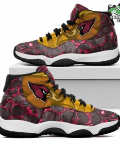 Arizona Cardinals Logo Lava Skull J11 Shoes, Casual Sneakers