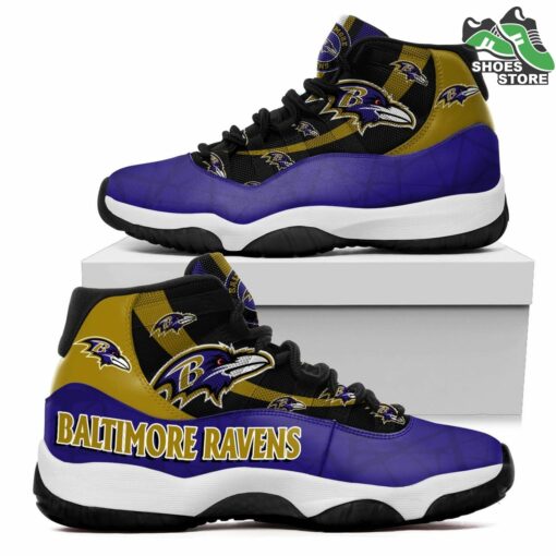 Baltimore Ravens Logo Air Jordan 11 Sneakers