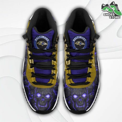 baltimore ravens logo lava skull j11 shoes casual sneakers 1 yrsite