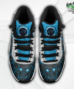 carolina panthers logo lava skull j11 shoes casual sneakers 1 zootdv