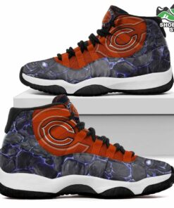 Chicago Bears Logo Lava Skull J11 Shoes, Casual Sneakers