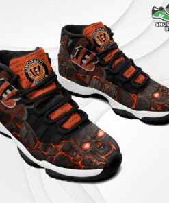Cincinnati Bengals Logo Lava Skull J11 Shoes, Casual Sneakers