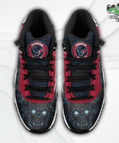 Houston Texans Logo Lava Skull J11 Shoes, Casual Sneakers