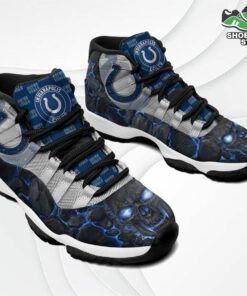Indianapolis Colts Logo Lava Skull J11 Shoes, Casual Sneakers