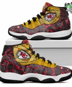 Kansas City Chiefs Logo Lava Skull J11 Shoes, Casual Sneakers