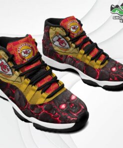 Kansas City Chiefs Logo Lava Skull J11 Shoes, Casual Sneakers