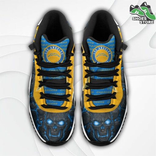 Los Angeles Chargers Logo Lava Skull J11 Shoes, Casual Sneakers