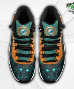 Miami Dolphins Logo Lava Skull Air Jordan 11 Sneakers