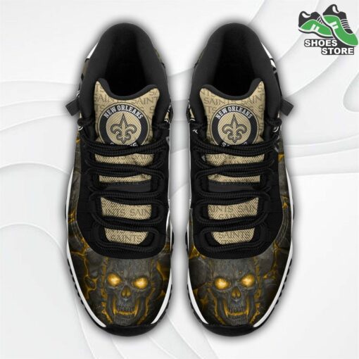 New Orleans Saints Logo Lava Skull Air Jordan 11 Sneakers