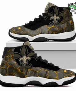 New Orleans Saints Logo Lava Skull Air Jordan 11 Sneakers