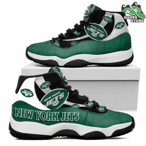 New York Jets Logo Air Jordan 11 Sneakers