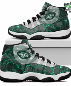 New York Jets Logo Lava Skull Air Jordan 11 Sneakers