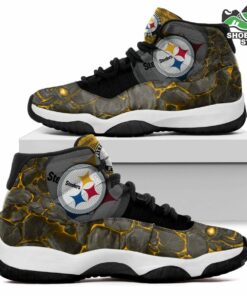 Pittsburgh Steelers Logo Lava Skull Air Jordan 11 Sneakers