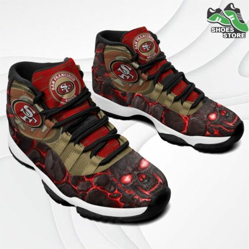 san francisco 49ers logo lava skull j11 shoes casual sneakers 1 sdtfoz