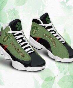 Back Clover Green Mantis Air Jordan 13 Custom Anime Shoes