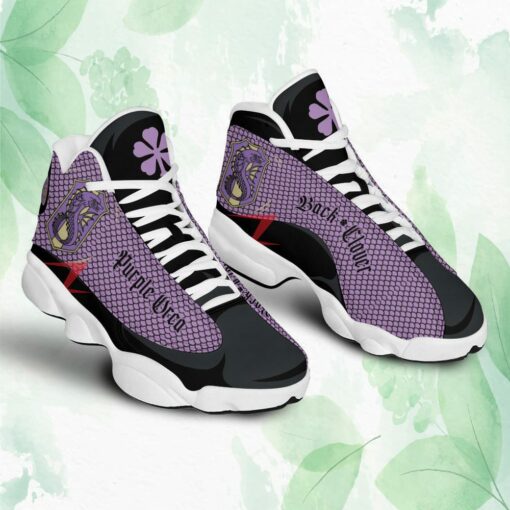 back clover purple orca air jordan 13 custom anime shoes 1 ptyjgn