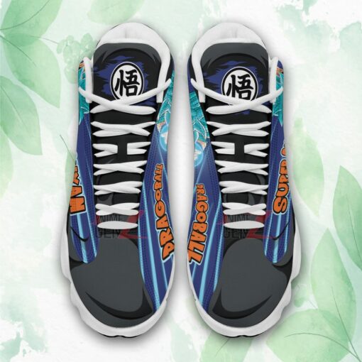 Dragon Ball Goku Super Saiyan Blue Air Jordan 13 Sneakers