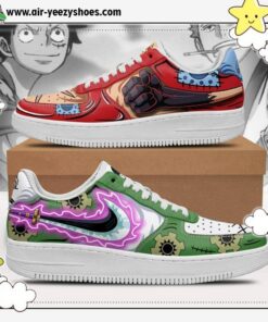 luffy and zoro air sneakers custom wano arc haki one piece shoes 1 nitksv