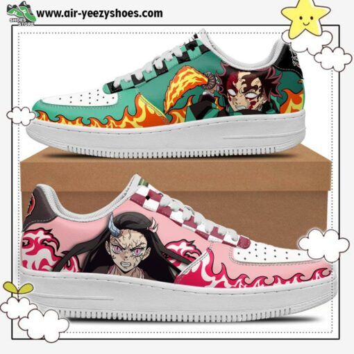 Nezuko And Tanjiro Air Sneakers Custom Demon Slayer Anime Shoes