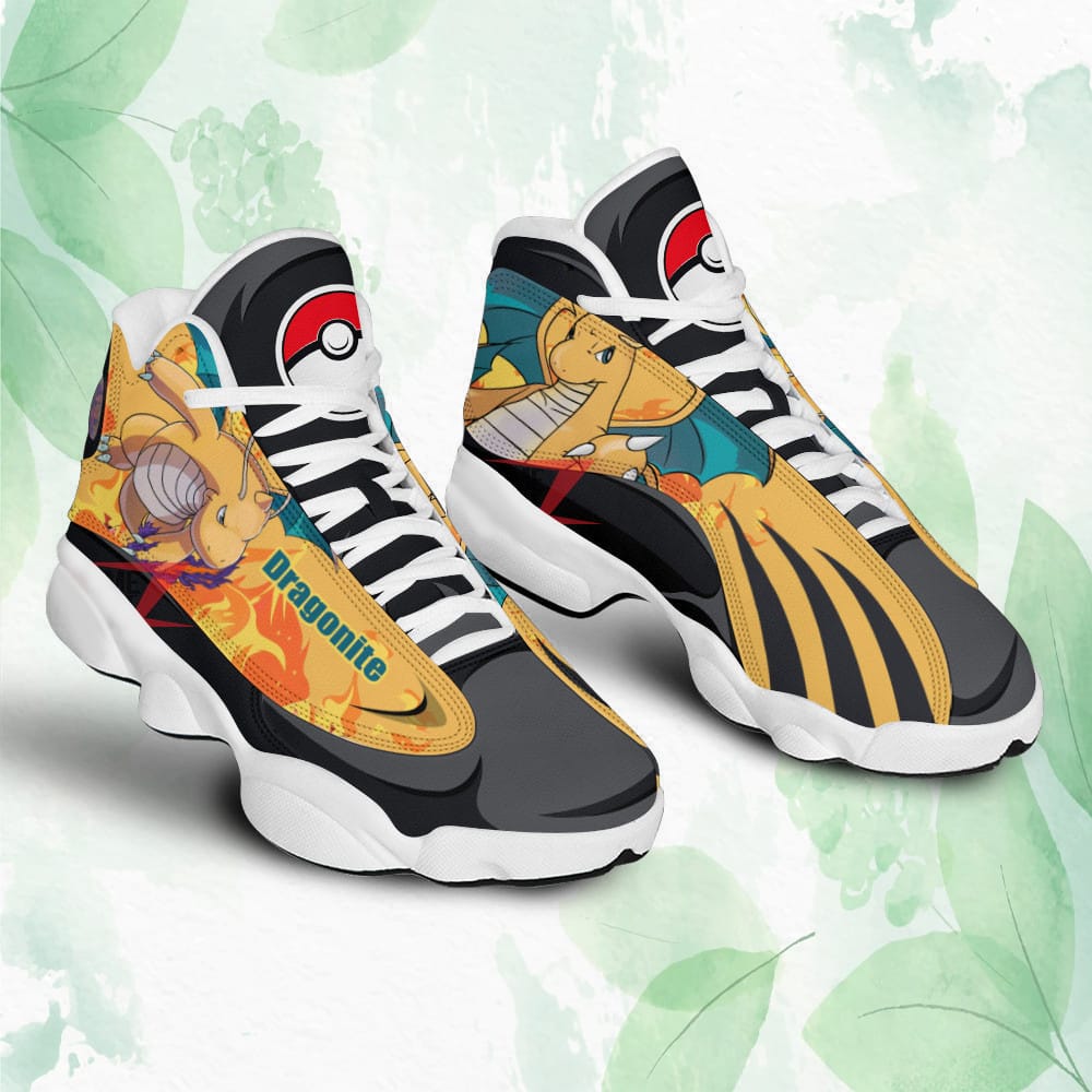 Pokemon Dragonite Air Jordan 13 Sneakers Custom Anime Shoes - Shoes Store