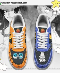 Portgas Ace And Sabo Air Sneakers Custom Mera Mera One Piece Anime Shoes