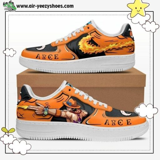 Portgas D Ace Air Sneakers Custom Fire Anime One Piece Shoes