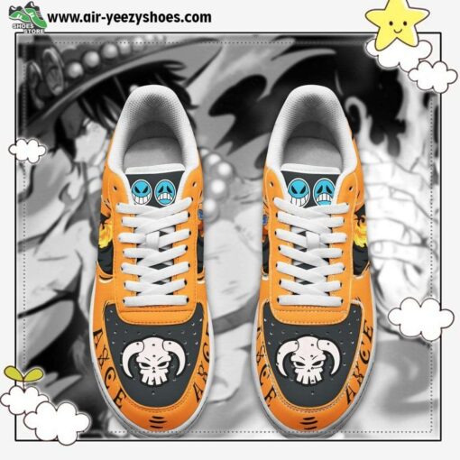 Portgas D Ace Air Sneakers Custom Fire Anime One Piece Shoes