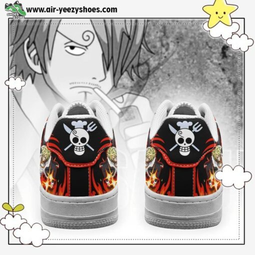 Sanji Black Leg Air Sneakers Custom Anime One Piece Shoes