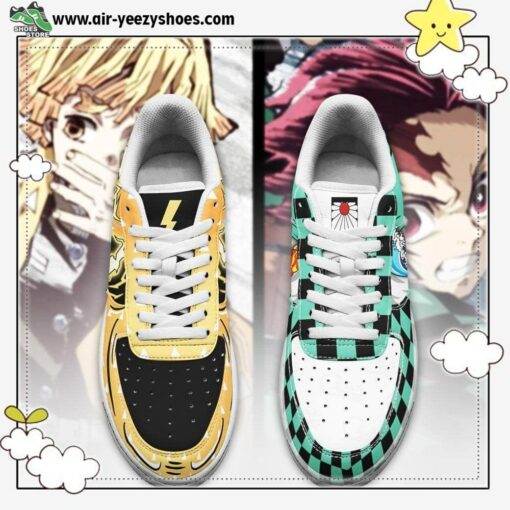 Tanjiro And Zenitsu Air Sneakers Custom Breathing Demon Slayer Anime Shoes