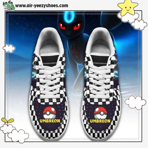 Umbreon Air Sneakers Checkerboard Custom Pokemon Shoes