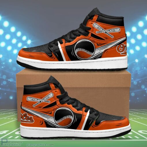 Baltimore Orioles Jordan 1 High Sneaker Boots For Fans Sneakers