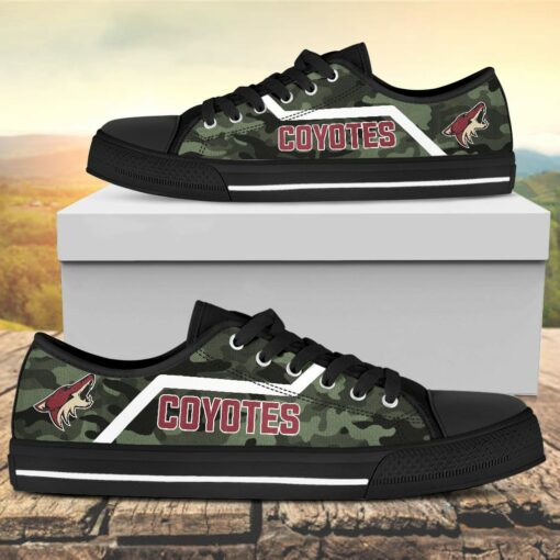 Camouflage Arizona Coyotes Canvas Low Top Shoes