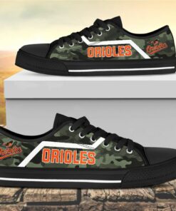 Camouflage Baltimore Orioles Canvas Low Top Shoes