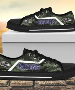 Camouflage Baltimore Ravens Canvas Low Top Shoes