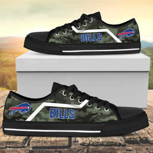 Camouflage Buffalo Bills Canvas Low Top Shoes