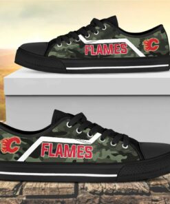 camouflage calgary flames canvas low top shoes 2 bfec3a