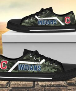 camouflage cleveland indians canvas low top shoes 2 dldtmt