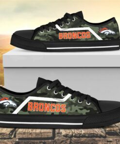 Camouflage Denver Broncos Canvas Low Top Shoes
