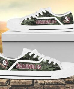 Camouflage Florida State Seminoles Canvas Low Top Shoes